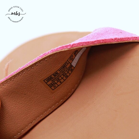 NWT UGG April Suede Espadrille Platform Sandals Pink Women US 11 EU 42 - Picture 12 of 12